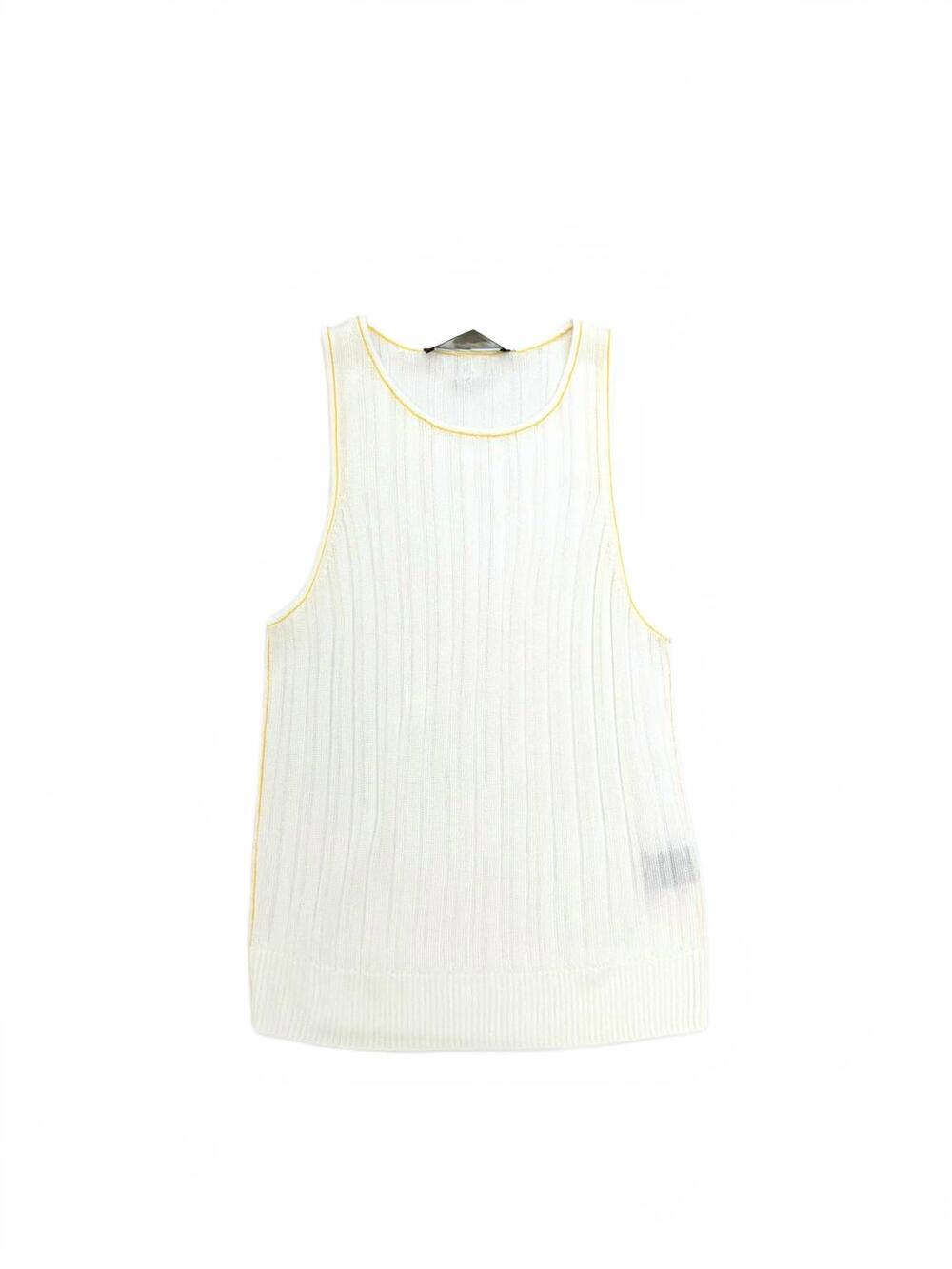 NEW TOCCIN women's juniper racer tank top in white multi